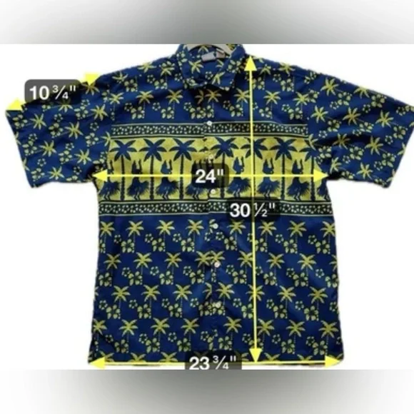 Ocean Pacific Men’s Hawaiian Button Up Shirt Hula Dancers Beach Surfer Large - Picture 4 of 11